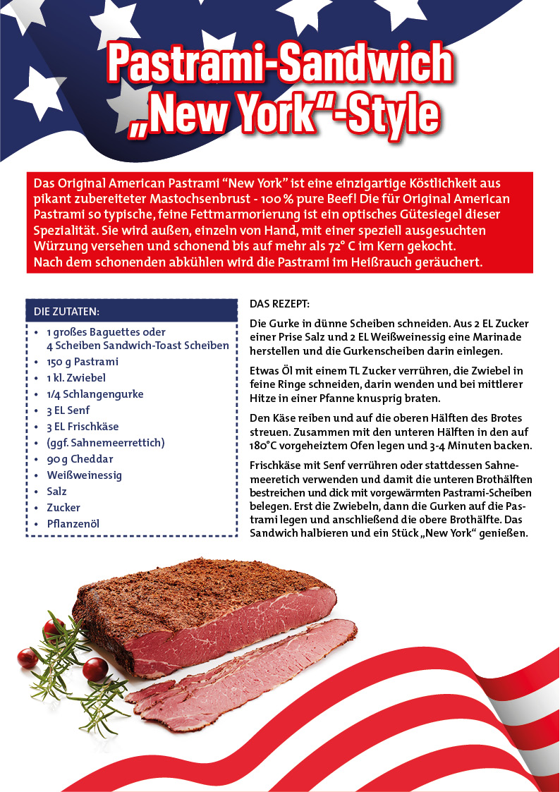 Rezept: Pastrami-Sandwich